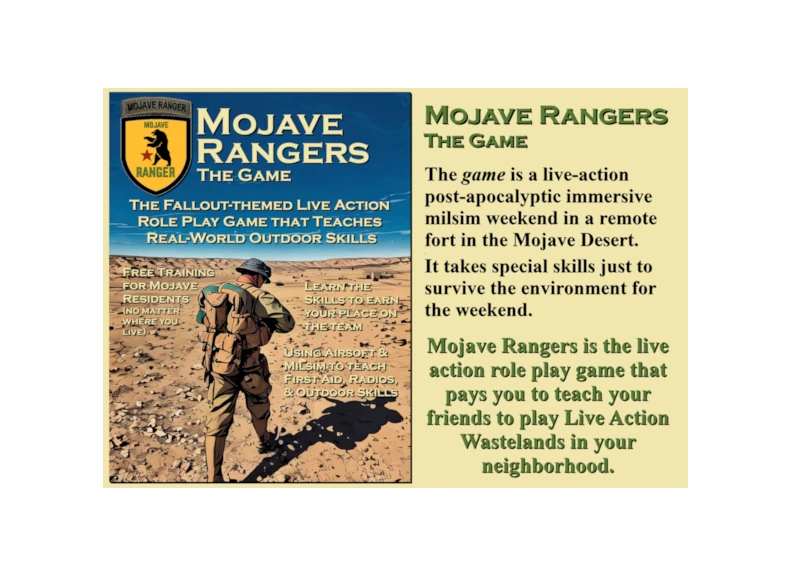 Sponsoring the Mojave Rangers